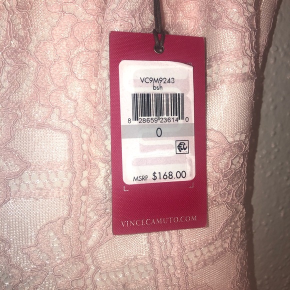 VINCE CAMUTO SIZE 0 PINK COLOR N.W.T TWO FRONT POCKETS 16”PIT 2 PIT X 35”LENGTH - Picture 7 of 10